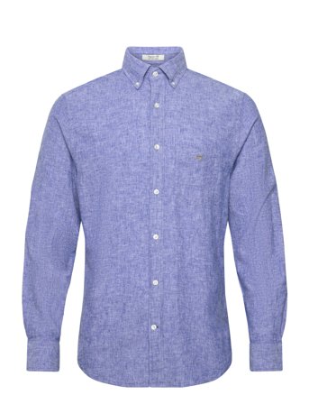 Reg Cotton Linen Shirt Blue GANT
