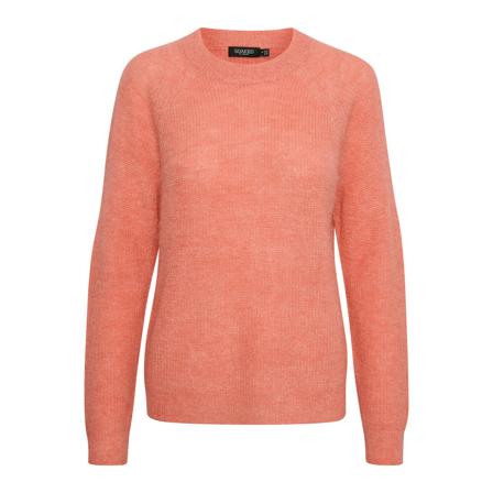 Soaked in Luxury Soaked In Luxury Sltuesday Raglan Pullover Ls Strik 30406265 Lantana Orange, Dame, Størrelse: XL