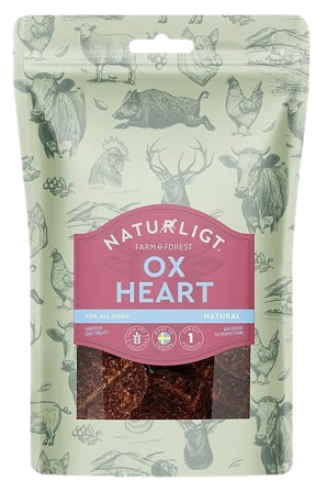 Naturligt Hundtugg Naturligt Farm & Forest Ox Hearts 120 g - Naturligt Hundtugg