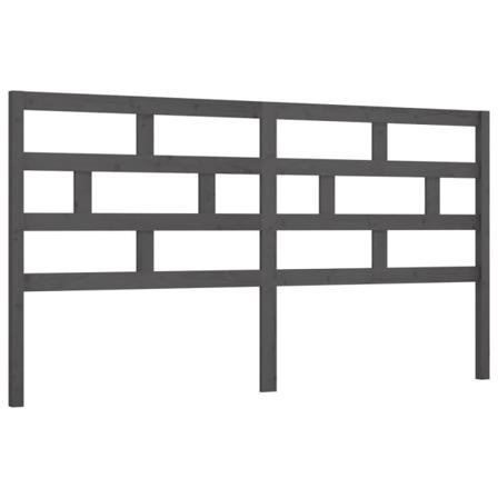 Vidaxl Sänggavel Grå 186x4x100 Cm Massiv Furu Grå