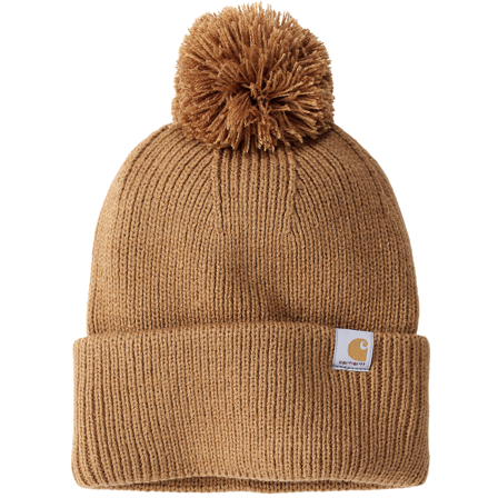 Carhartt Workwear Carhartt W's Knit Pom-Pom Cuffed Beanie Carhartt Brown