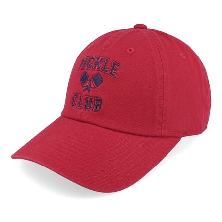 American Needle - Rød unconstructed Caps - Pickle Ball Ballpark Red Dad Cap @ Hatstore