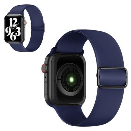 Apple Watch 44mm säädettävä silikoninen ranneke - Keskiyön Sininen Blue
