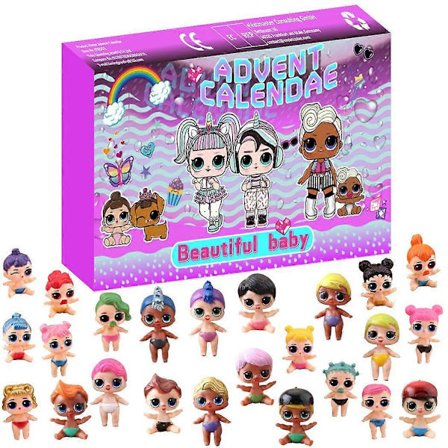 Adventskalender 2025 Nedräkning till jul med djur - Blind Box Presentförpackning Djur