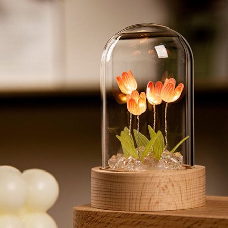 Tulip Nattlys Tulip Flower Bordlampe 4 BLOMSTER 4 BLOMSTER