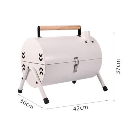 Utendørs Camping Grill Bærbar BBQ Grill Grill HVIT White