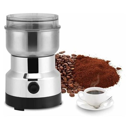 Elektrisk kaffekværn til korn og nødder, fødevaregodkendt kaffekværn i rustfrit stål og elektrisk blender til kaffebønner, hørfrø og andet