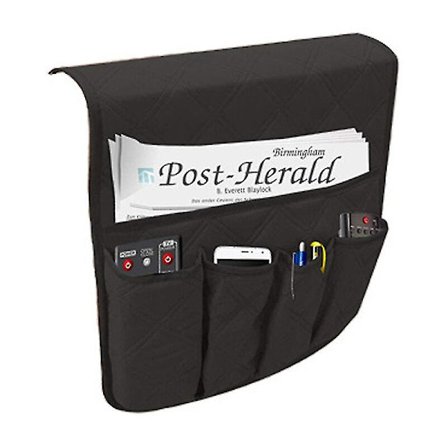 Sofa Armlene Organizer, Sofa Lenestol Sklisikker Lomme, Stoff Oppbevaringspose Holder For Mobiltelefoner, Briller, TV-fjernkontroll, Plassbesparende 
