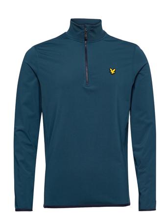 Tech 1/4 Zip Midlayer Sweat-shirts & Hoodies Fleeces & Midlayers Blå Lyle & Scott Sport