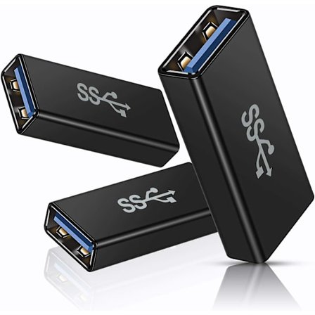 USB hona till hona-adaptrar (3-pack), USB 3.0 hona för typ A hona 3.0-koppling för att ansluta två