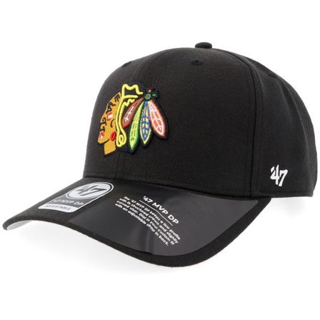 47 Brand - NHL Svart adjustable Keps - Chicago Blackhawks Cold Zone Mvp DP Black Adjustable @ Hatstore