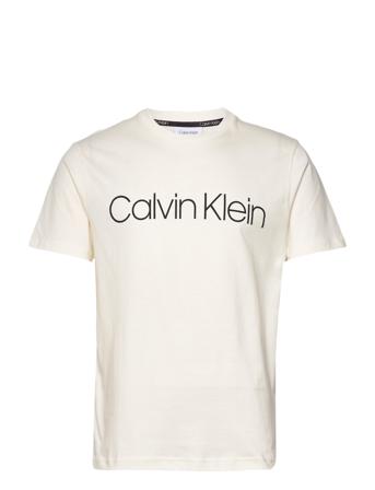 Cotton Front Logo T-Shirt T-shirts Short-sleeved Hvit Calvin Klein