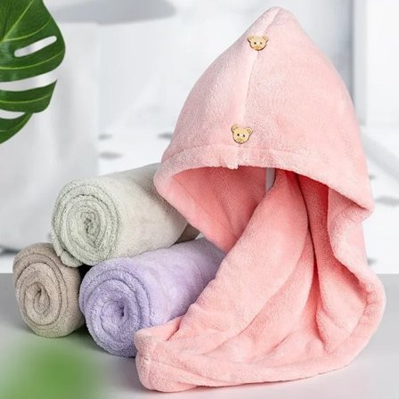Dry Hair Hat Woman Absorbent Quick Dry Wipe Hair Towel Long Hair Cute Shower Cap Dry Hair Towel Bathroom Accessories
