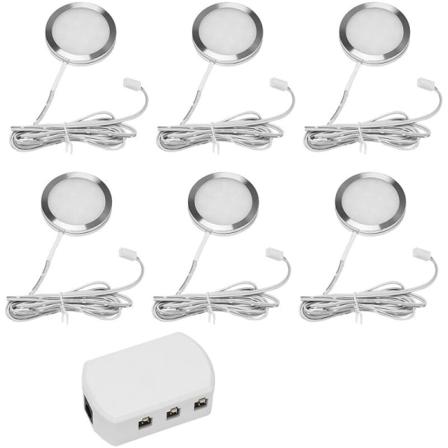 6 stk. Dc12v 2.5w LED-lys Kabin Taklampe Bil Rv Kaldt Hvitt Lys 6000k