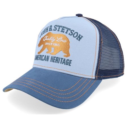 Stetson - Sininen trucker Lippis - Bear Light Blue/Blue Trucker @ Hatstore