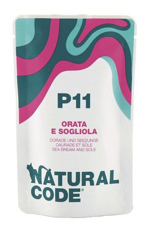 Natural Code P11 Orata E Sogliola Gatti Adulti Busta 70g