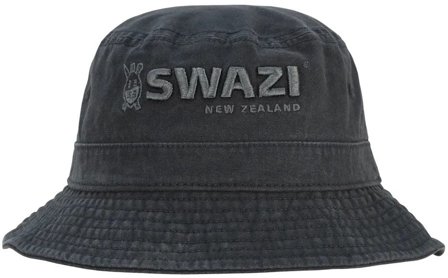Swazi Bucket Hat hattu, Black