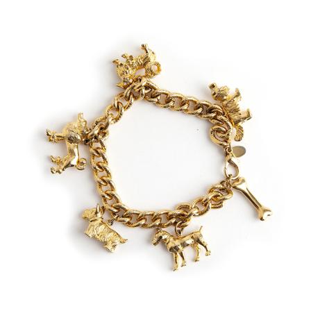 Kenneth Jay Lane Pre-owned, dog bracelet Geel, Dames, Maat:ONE Size