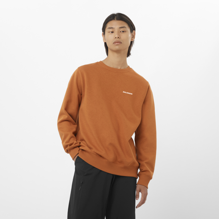 Salomon - Salomon Logo Crewneck M - Sierra