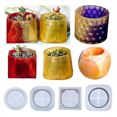 Silikon Støpeformer Epoksy Former Telys Holder Form For Blomsterpotte