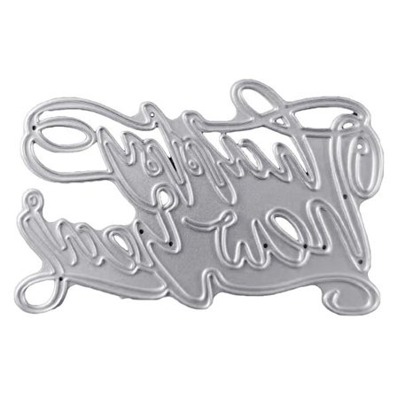 Gott Nytt År Metall Skärande Dies Stencil DIY Scrapbooking Album Papperskort Mall Prägling Hantverksdekoration