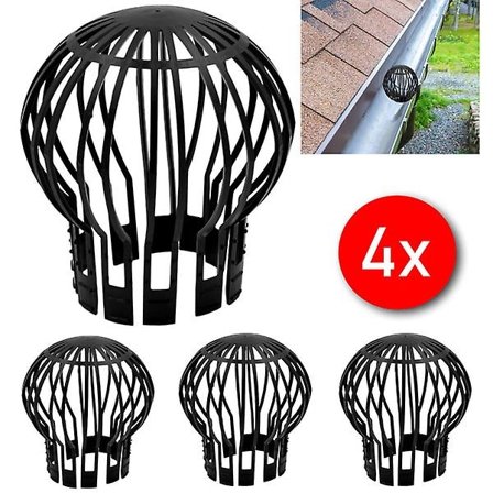 4x Lehtisuoja Syöksytorven suoja Syöksytorven suoja Sadevesikourun suoja Kourusuoja Syöksytorven suoja