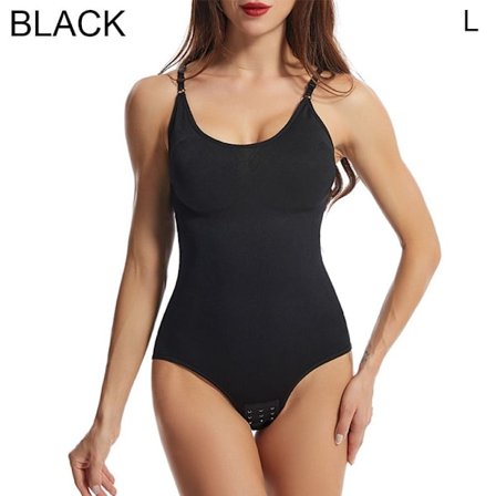 Naisten Bodysuit Cuff Tummy Trainer MUSTA L