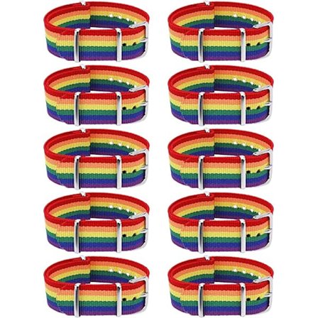 10 stk Pride Armbånd, Pride Feiringer, Regnbue Armbånd, Justerbart Vennskapsarmbånd, Pride Måned Tilbehør Rekvisita