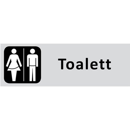 UniGraphics 6705302 Skylt Toalett, 225 x 80 mm Dam/Herr, Skyltar