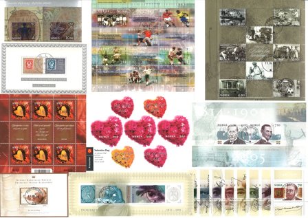 Norge 1972-2006 - 10 forskellige miniark - Stemplet