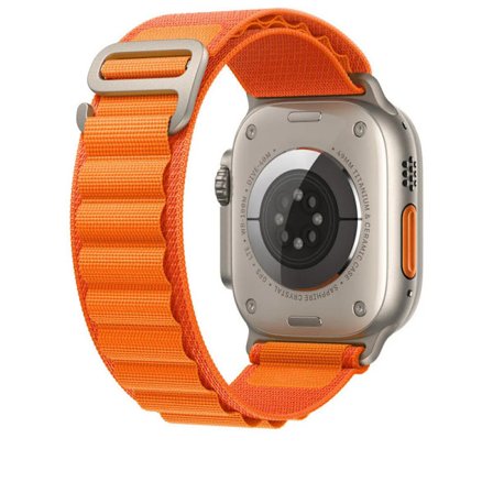 Nylon Alpine Loop Klockarmbandsrem för Apple Watch Ultra 9/8/7/6/SE/5 44/45/49mm Orange Orange