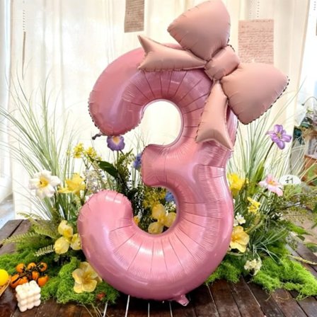 Rosa tallballong 0–9 i folie, 40 tommer ballong for bursdag og jentefest