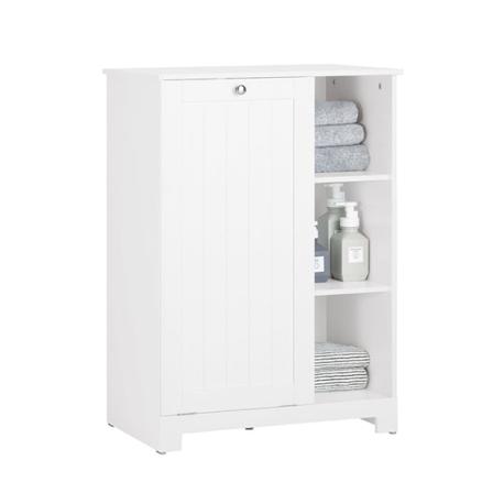 Rootz-pesukaappi ja pyykkipussi - Pyykinkeräin - Pyykkikori - MDF-rakenne - Helppo koota - Tilava säilytystila - 60cm x 86cm x 37cm