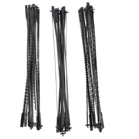 36 stk. Scroll Saw Blades 127mm Karbonstål Fretsagblader Med Pin 15/18/24 Tenner Standard Fint Kutt