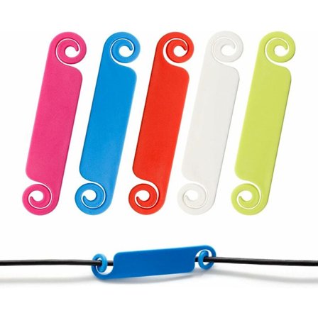 50 flerfargede kabelmerker for kabelmerking og kabelidentifikasjon, UV-bestandig, vanntett, rivebestandig, holdbar (5 farger)