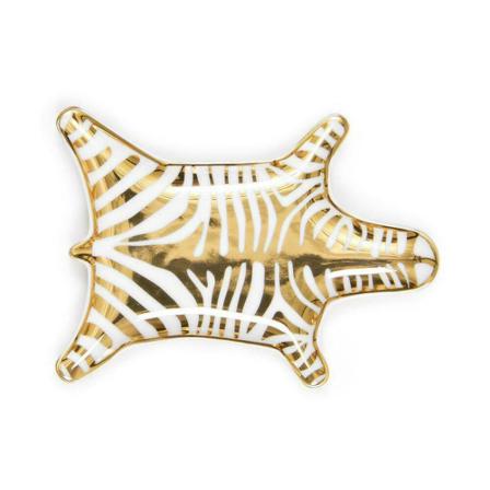 Jonathan Adler, Zebra bowl porcelain Geel, unisex, Maat:ONE Size