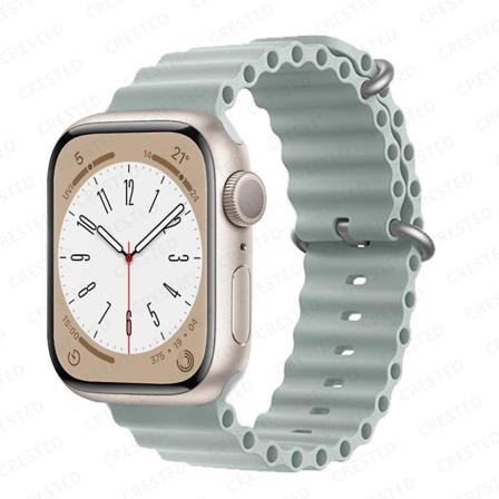 Ocean Armbånd For Apple Watch Band 44mm 40mm 45mm 41mm 49mm 42mm 38mm Smartwatch Silikonrem Iwatch Ultra Series 7 6 3 Se 8 Garnet 42 44 45 49mm