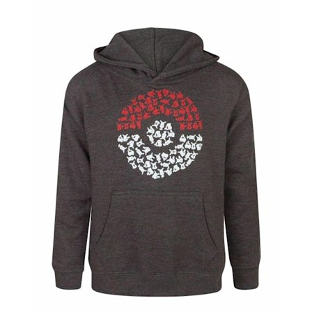 Pokemon Boys Pokeball Hoodie 5-6 år Grå