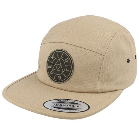 Wild Spirit - Beige 5panel Keps - Logo Basic Mountain Khaki 5-panel @ Hatstore