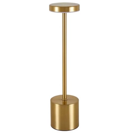 Uppladdningsbar LED Bordslampa i Metall Guld