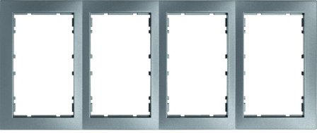 Hager 6510141404 Kombinationsram IP20, termoplast 295 mm bred, 294 mm hög, Strömbrytare & vägguttag