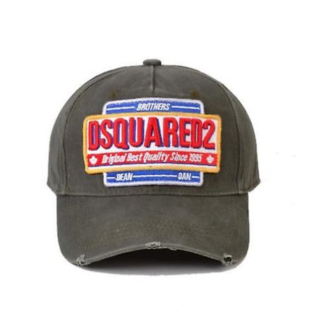 Herrar Bomulls Baseballkeps Tvättad Hatt Broderade Bokstäver Dsquared2 (FMY)