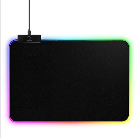 Stor RGB-spillmusematte - Utvidet myk datamaskin-tastaturmatte sklisikker gummibase for spillere Esports-profesjonelle 300*250MM