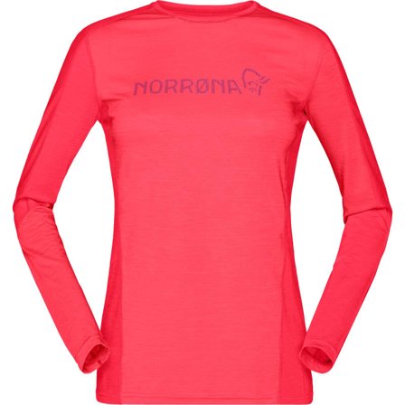 Norrøna Women's Equaliser Merino Round Neck Women base layer tops Pink XS