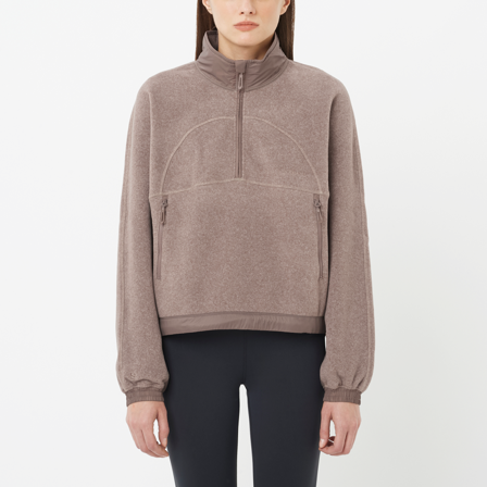 Salomon - Couches intermédiaires Vêtements Chroma Fleece Crop Hz W - Etherea / Iron