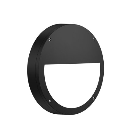 Westal Diploma Halv PC Väggarmatur 12 W, 1100 lm, 275 x 275 mm Svart, Belysning