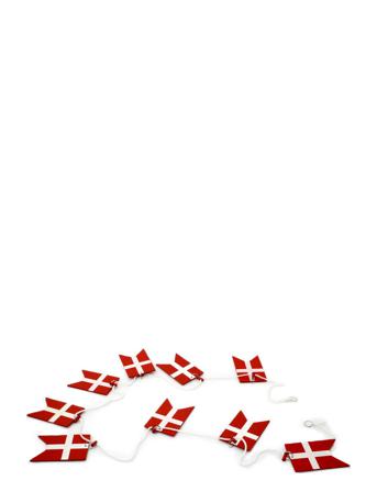 Wooden Flag Garland, Dk, Birthday, 9 In A Row Patterned Magni Toys