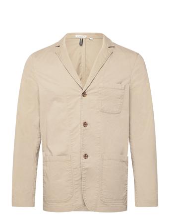 Cotton Blazer Beige Tom Tailor