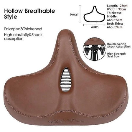Langdistance Cykelsadel Bredere Tykkere Ergonomisk Blød Pude Mountain MTB Racercykel Sadel Komfortabel Cykelsæde - Perfekt