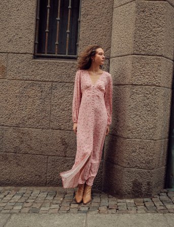 Noella Lilith Maxi Dress - Pink - XXL